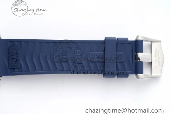 0417 Fashionable Seamaster Diver 300M ZF 1:1 Best Edition Blue Ceramic Blue Dial on Blue Rubber Strap A 7822